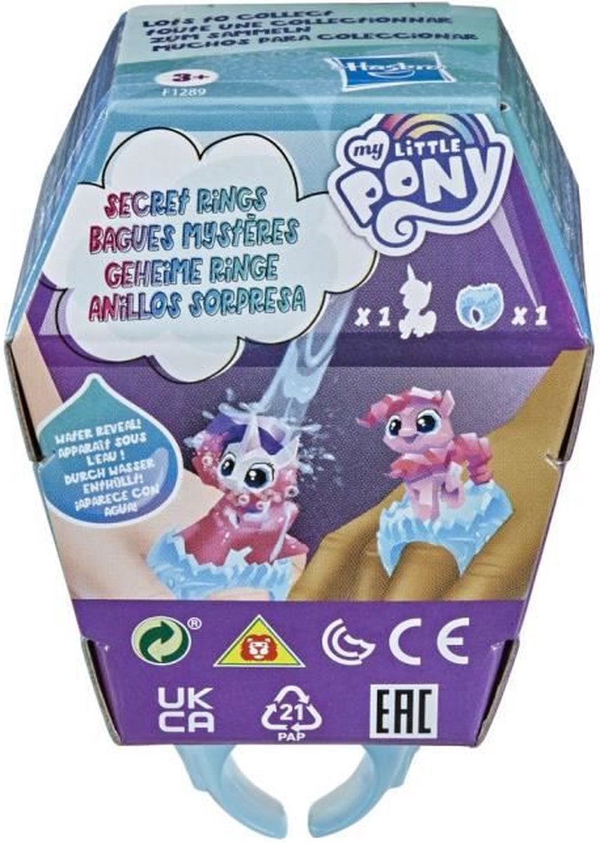 My Little Pony, Mystery Rings, Mystery Bag, 3,5 cm speelgoed met door water geactiveerde verrassing, Ring