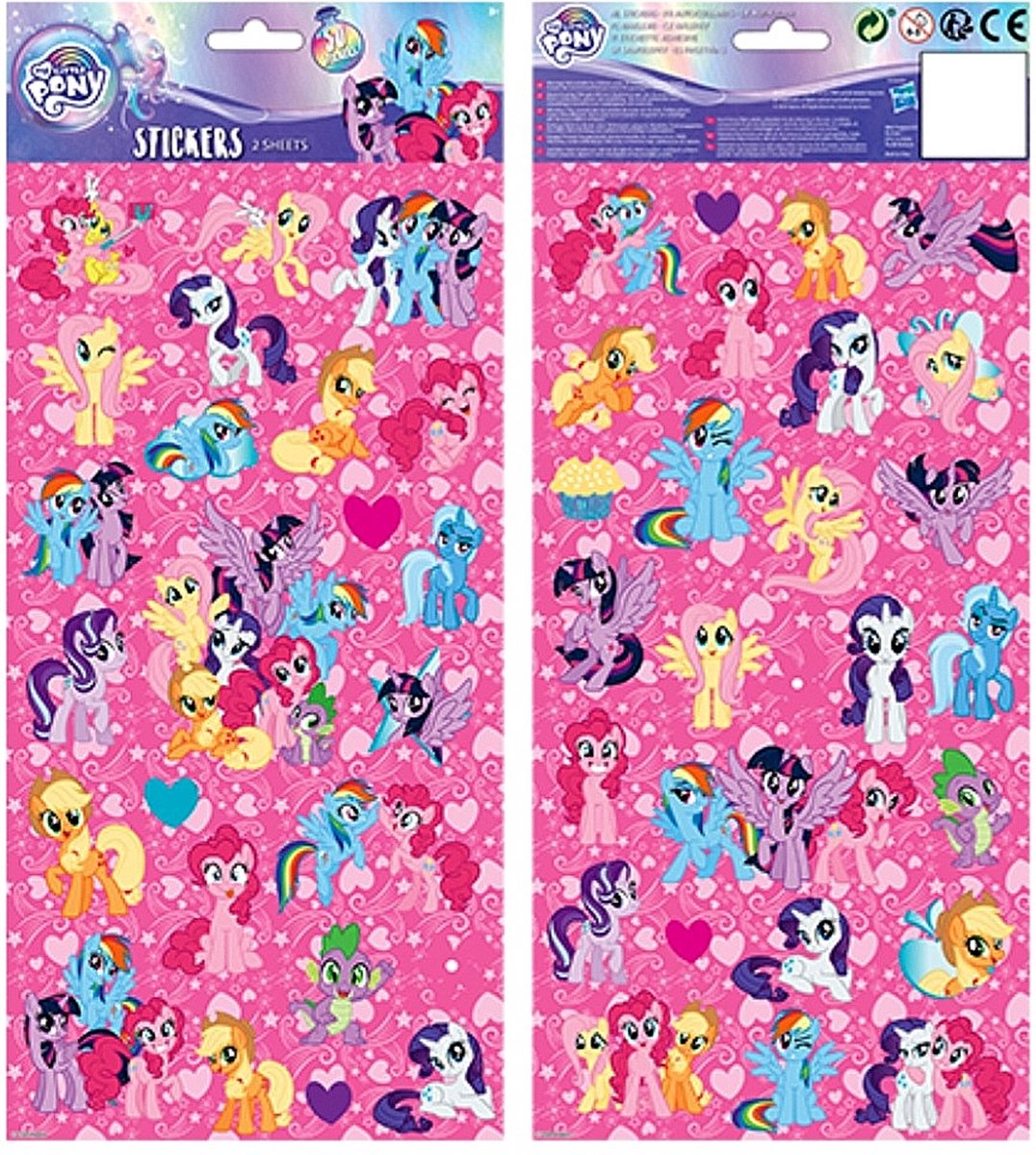 My Little Pony stickers op 2 vellen