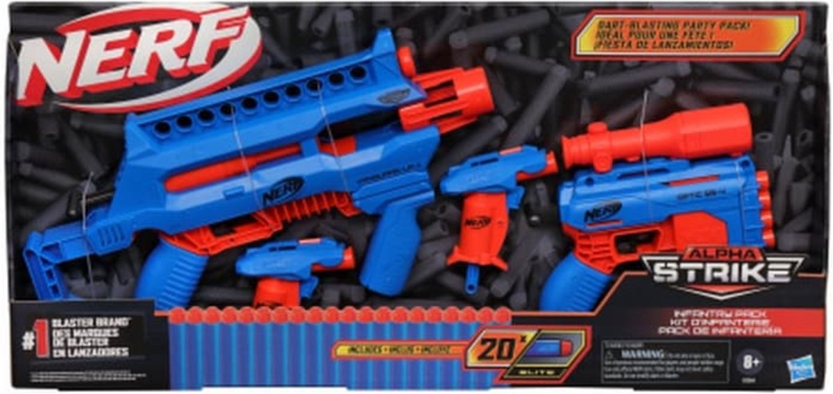 Nerf alpha strike infantry pack (blauw) 32x68cm