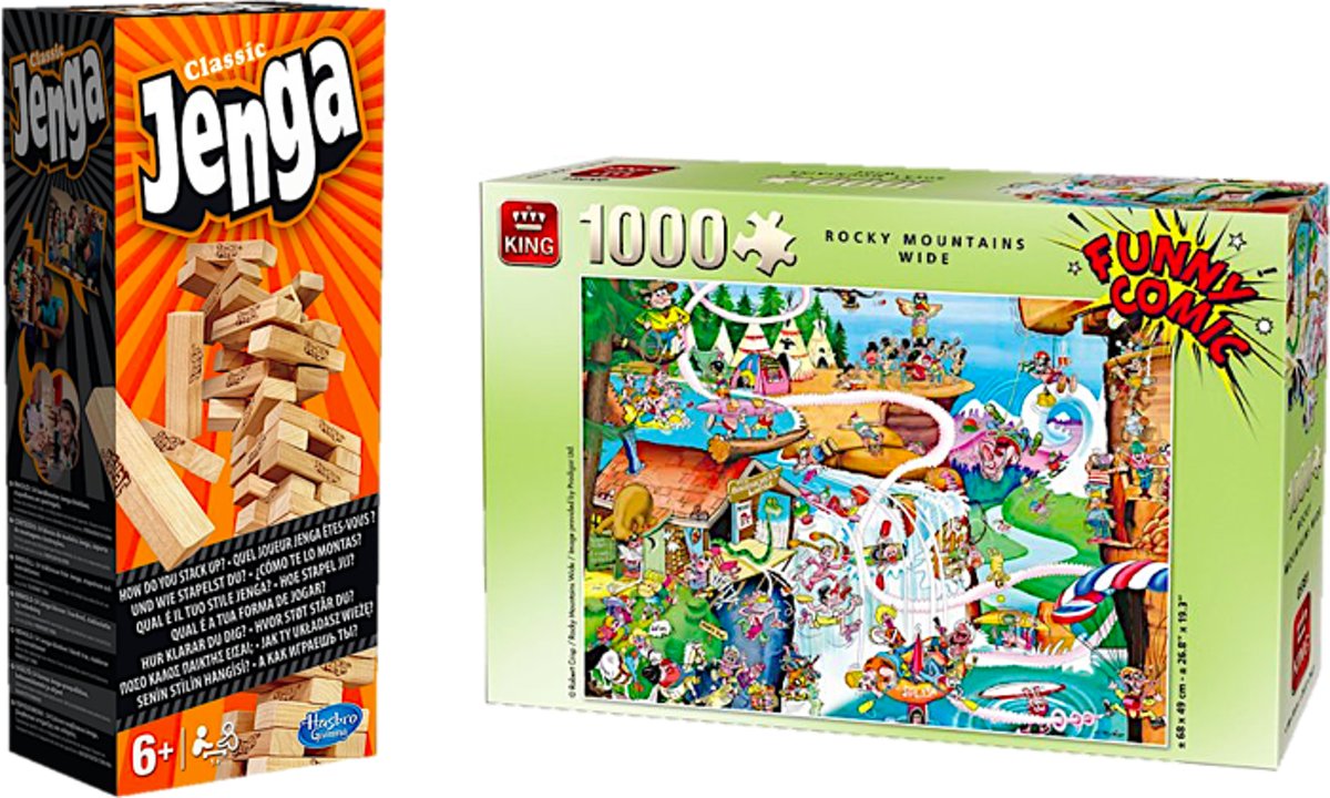 Puzzelvoordeelset King legpuzzel Rocky Mountains Wide & Jenga