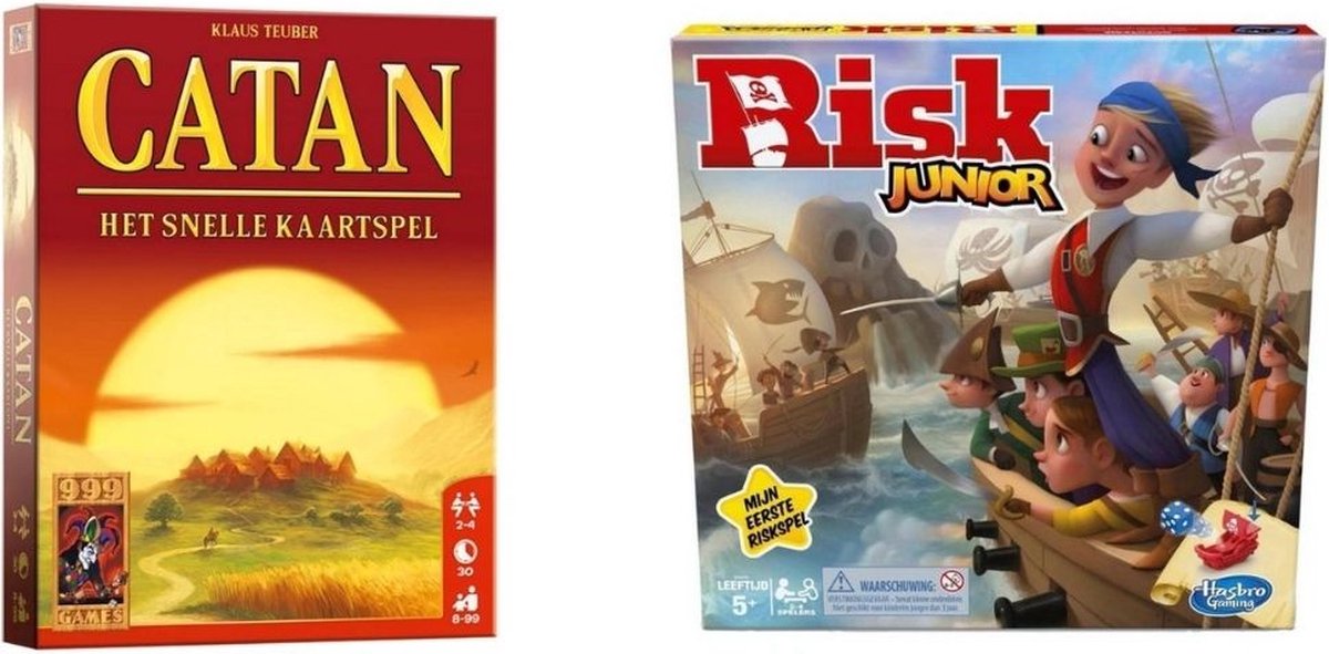 Spellenbundel - 2 Stuks - Catan: Het Snelle Kaartspel & Risk Junior