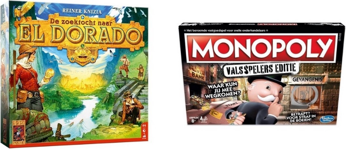 Spellenbundel - 2 Stuks - De zoektocht naar El Dorado & Monopoly Valsspelerseditie