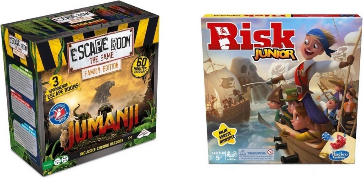 Spellenbundel - 2 Stuks - Escape Room Jumanji & Risk Junior