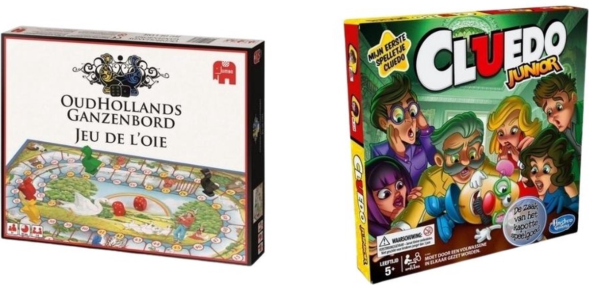 Spellenbundel - 2 Stuks - Ganzenbord & Cluedo Junior