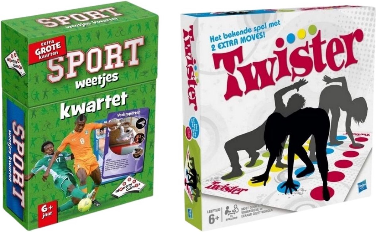 Spellenbundel - 2 Stuks - Kwartet Sport Weetjes & Hasbro Twister