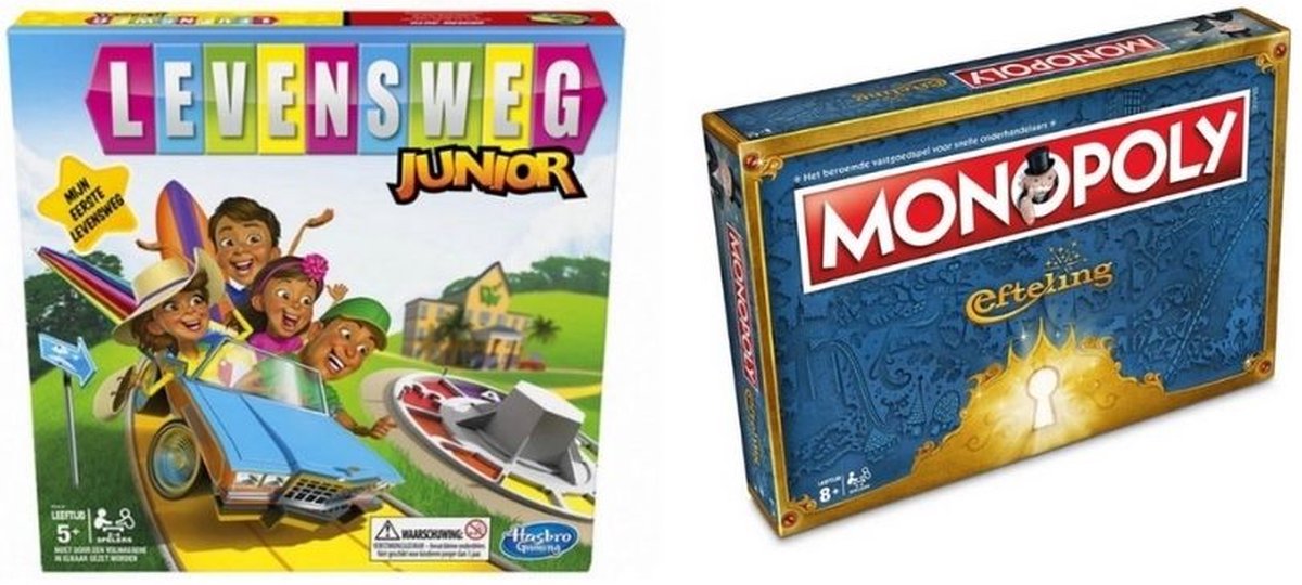 Spellenbundel - 2 Stuks - Levensweg Junior & Monopoly Efteling