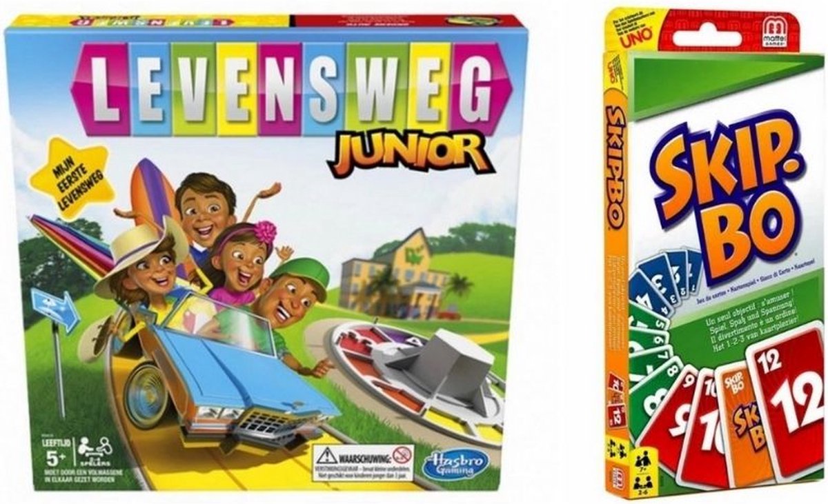 Spellenbundel - 2 Stuks - Levensweg Junior & Skip-Bo