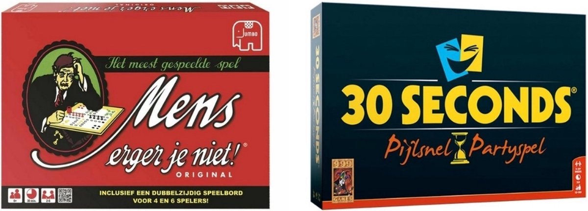 Spellenbundel - 2 Stuks - Mens Erger Je Niet & 30 Seconds