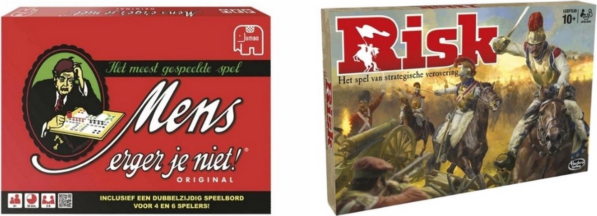 Spellenbundel - 2 Stuks - Mens Erger Je Niet & Risk