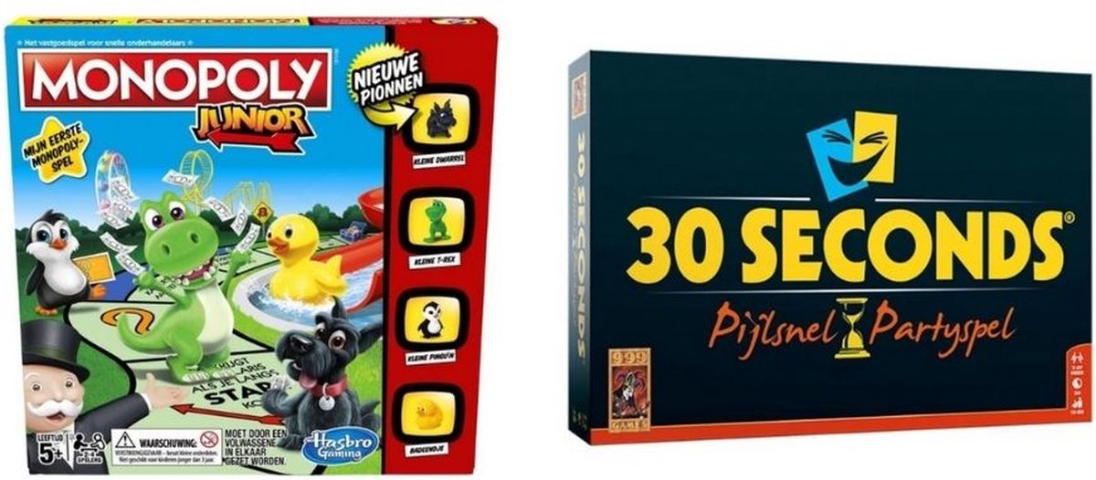 Spellenbundel - 2 Stuks - Monopoly Junior & 30Seconds