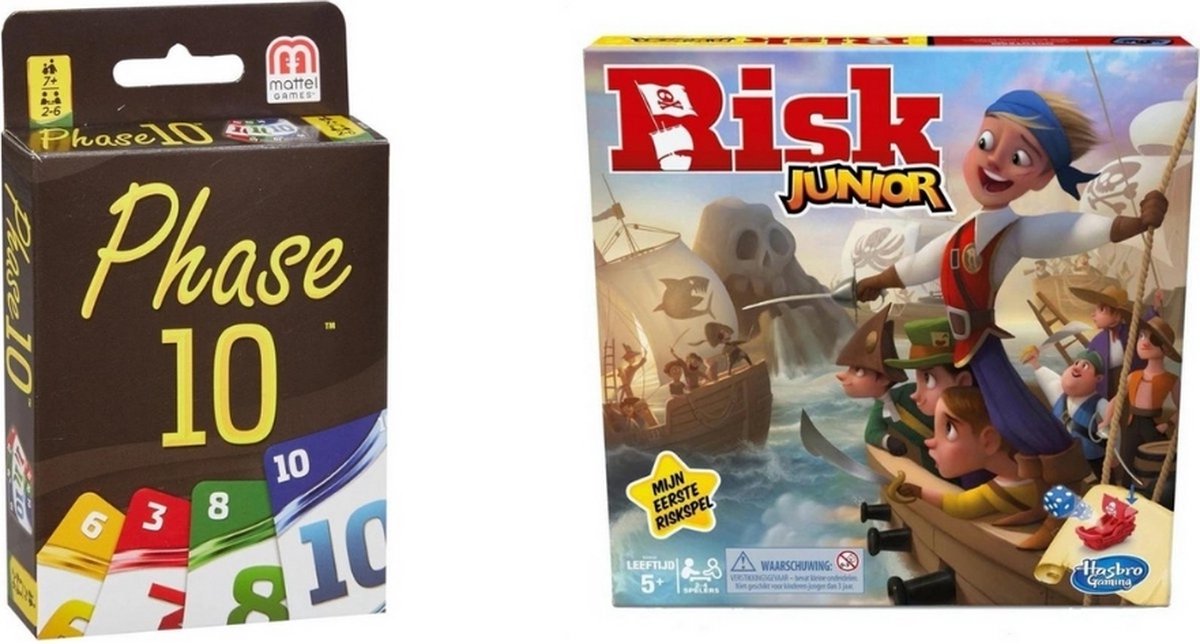 Spellenbundel - 2 Stuks - Phase10 & Risk Junior