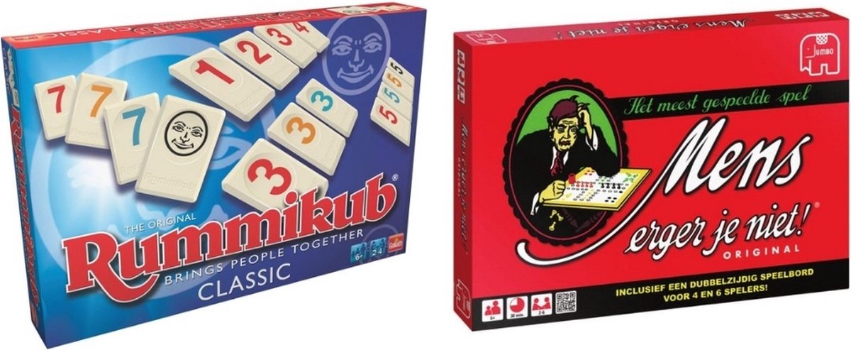 Spellenbundel - 2 Stuks - Rummikub & Mens Erger Je Niet