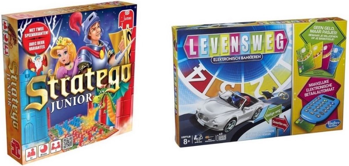 Spellenbundel - 2 Stuks - Stratego Junior & Levensweg Elektronisch Bankieren