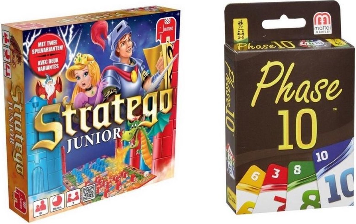 Spellenbundel - 2 Stuks - Stratego Junior & Phase 10