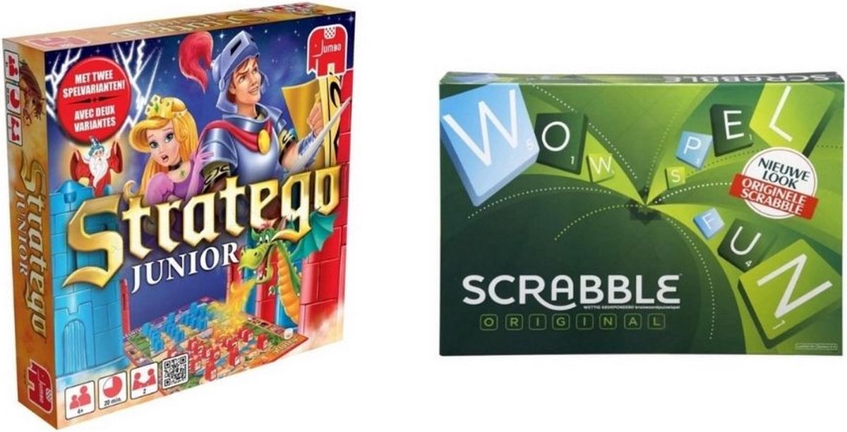 Spellenbundel - 2 Stuks - Stratego Junior & Scrabble Original