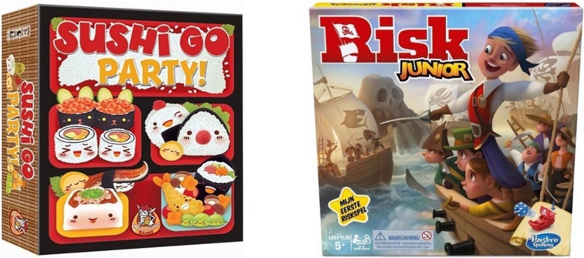 Spellenbundel - 2 Stuks - Sushi Go Party & Risk Junior