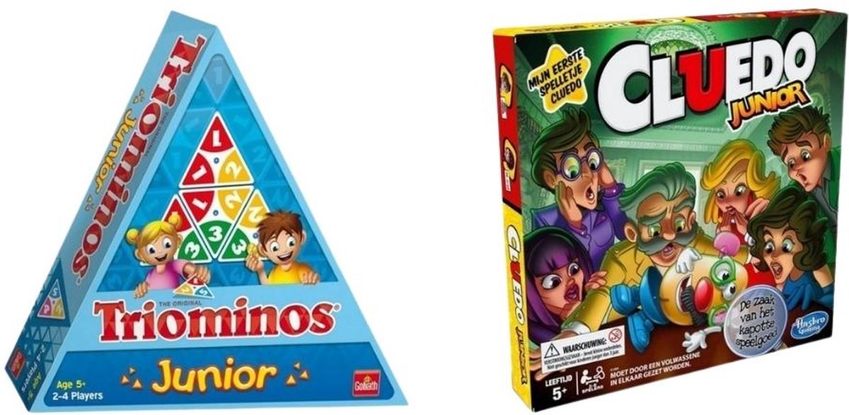 Spellenbundel - 2 Stuks - Triominos Junior & Cluedo Junior