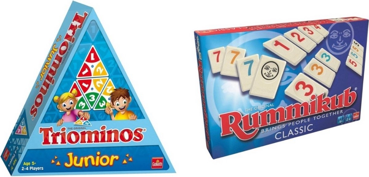 Spellenbundel - 2 Stuks - Triominos Junior & Rummikub