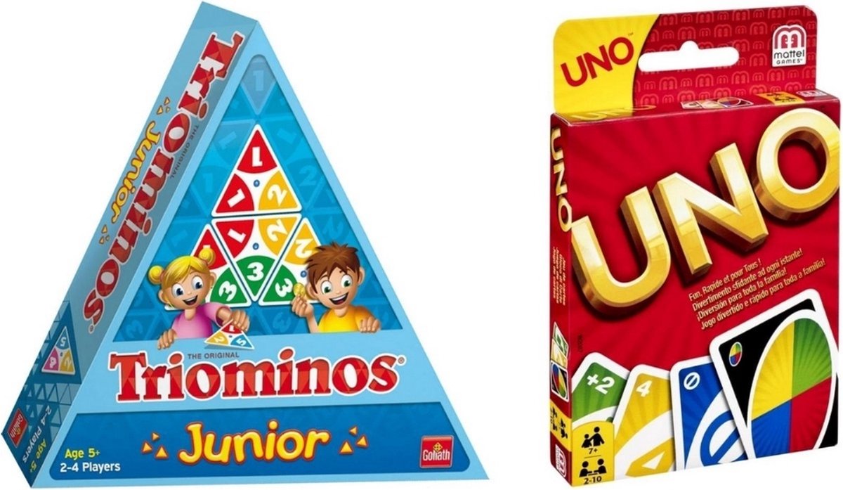 Spellenbundel - 2 Stuks - Triominos Junior & UNO