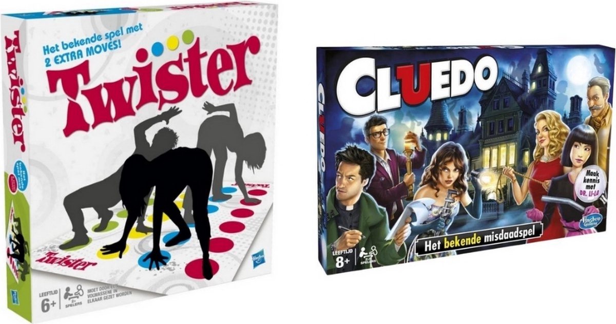 Spellenbundel - 2 Stuks - Twister & Cluedo