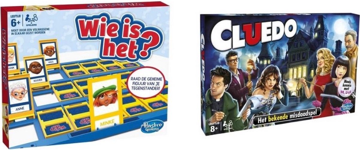 Spellenbundel - 2 Stuks - Wie Is Het? & Cluedo