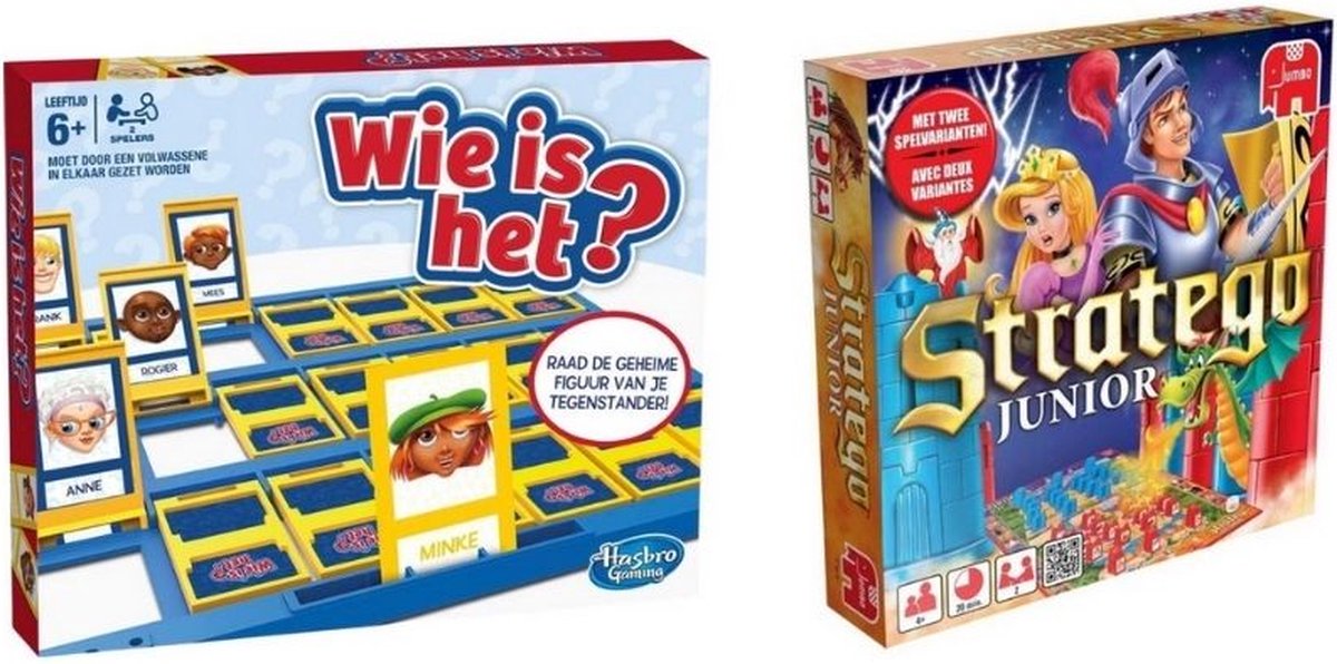 Spellenbundel - 2 Stuks - Wie Is Het? & Stratego Junior