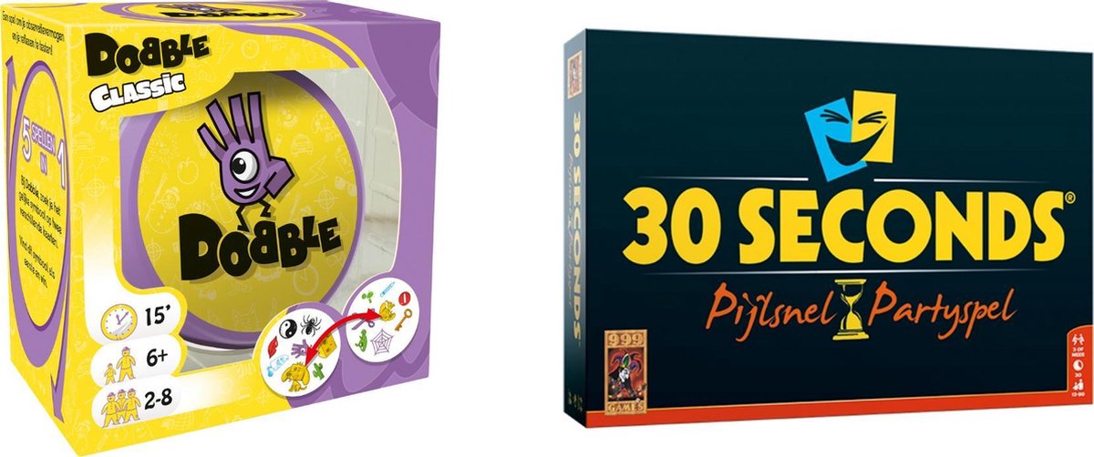 Spellenbundel - Bordspellen - 2 Stuks - Dobble Classic & 30 Seconds