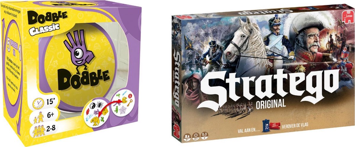 Spellenbundel - Bordspellen - 2 Stuks - Dobble Classic & Stratego