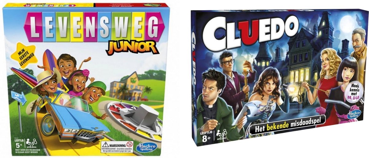 Spellenbundel - Bordspellen - 2 Stuks - Levensweg Junior & Cluedo