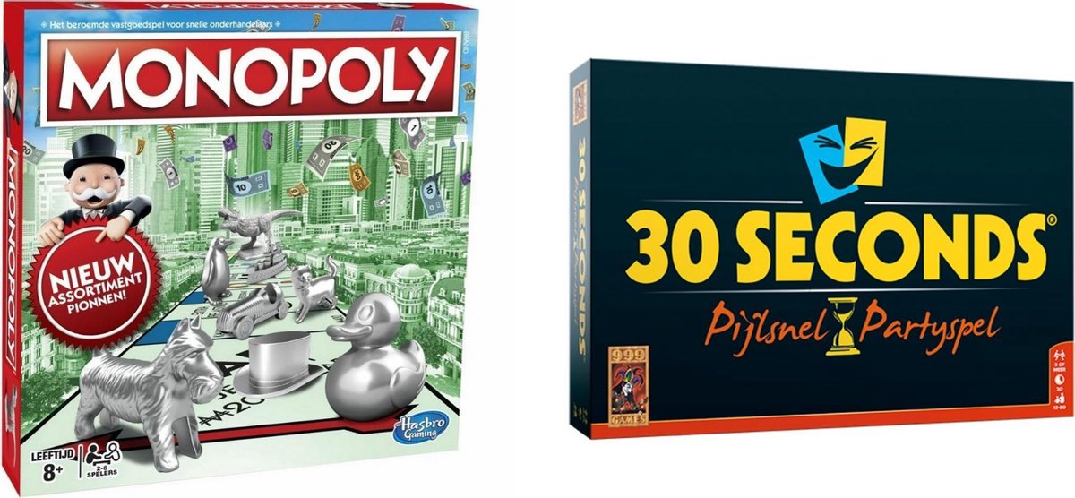 Spellenbundel - Bordspellen - 2 Stuks - Monopoly Classic & 30 Seconds