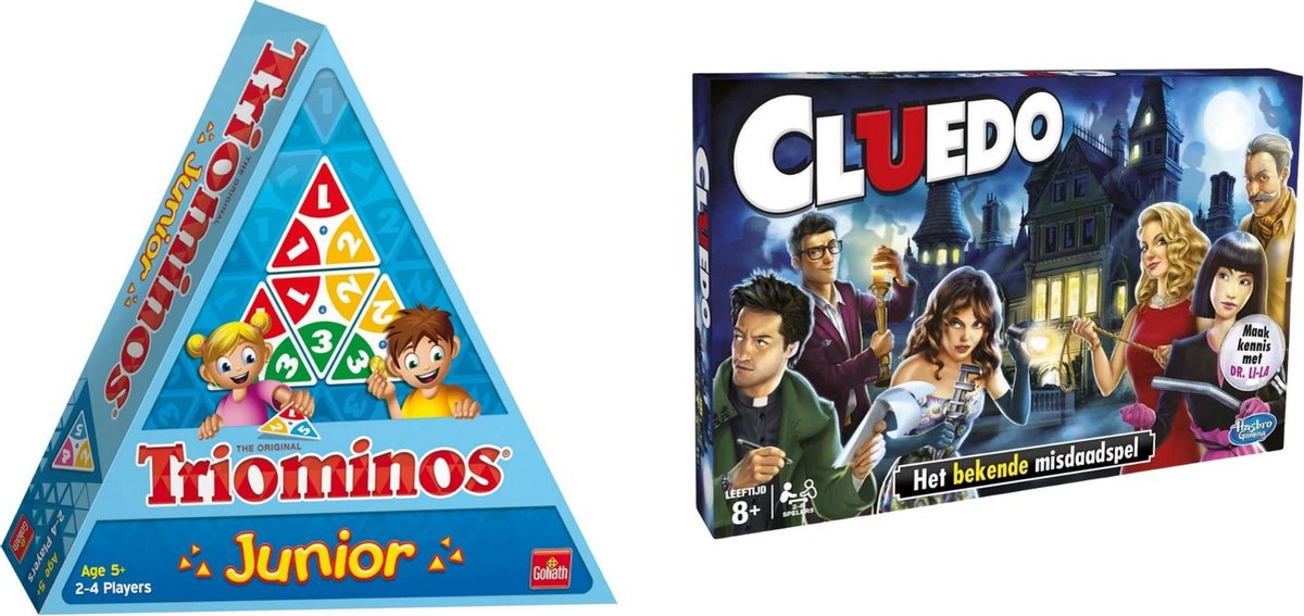 Spellenbundel - Bordspellen - 2 Stuks - Triominos Junior & Cluedo