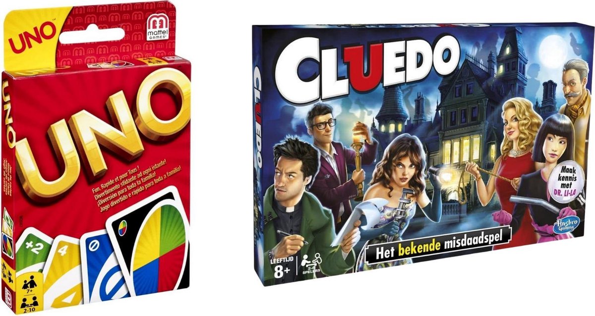 Spellenbundel - Bordspellen - 2 Stuks - UNO & Cluedo