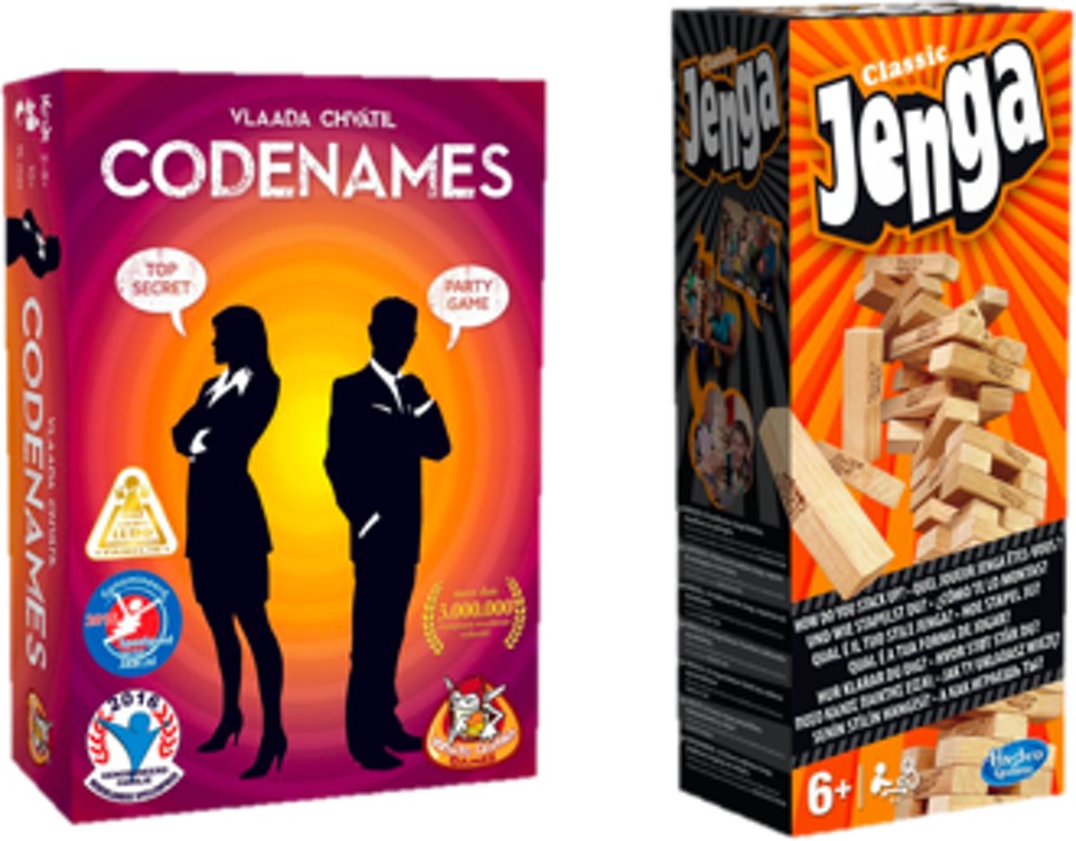 Spelvoordeelset Codenames - Gezelschapsspel & Jenga Classic - Gezelschapsspel