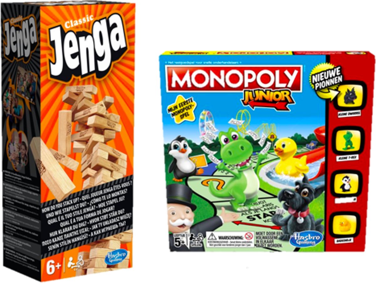 Spelvoordeelset Jenga & Monopoly Junior