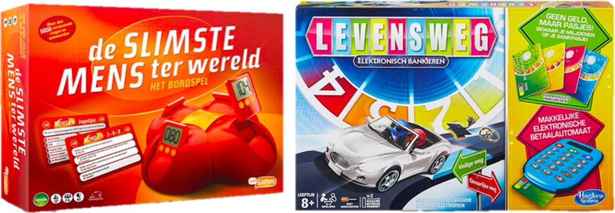 Spelvoordeelset Levensweg Elektronisch Bankieren - Bordspel & De slimste mens ter wereld - Bordspel