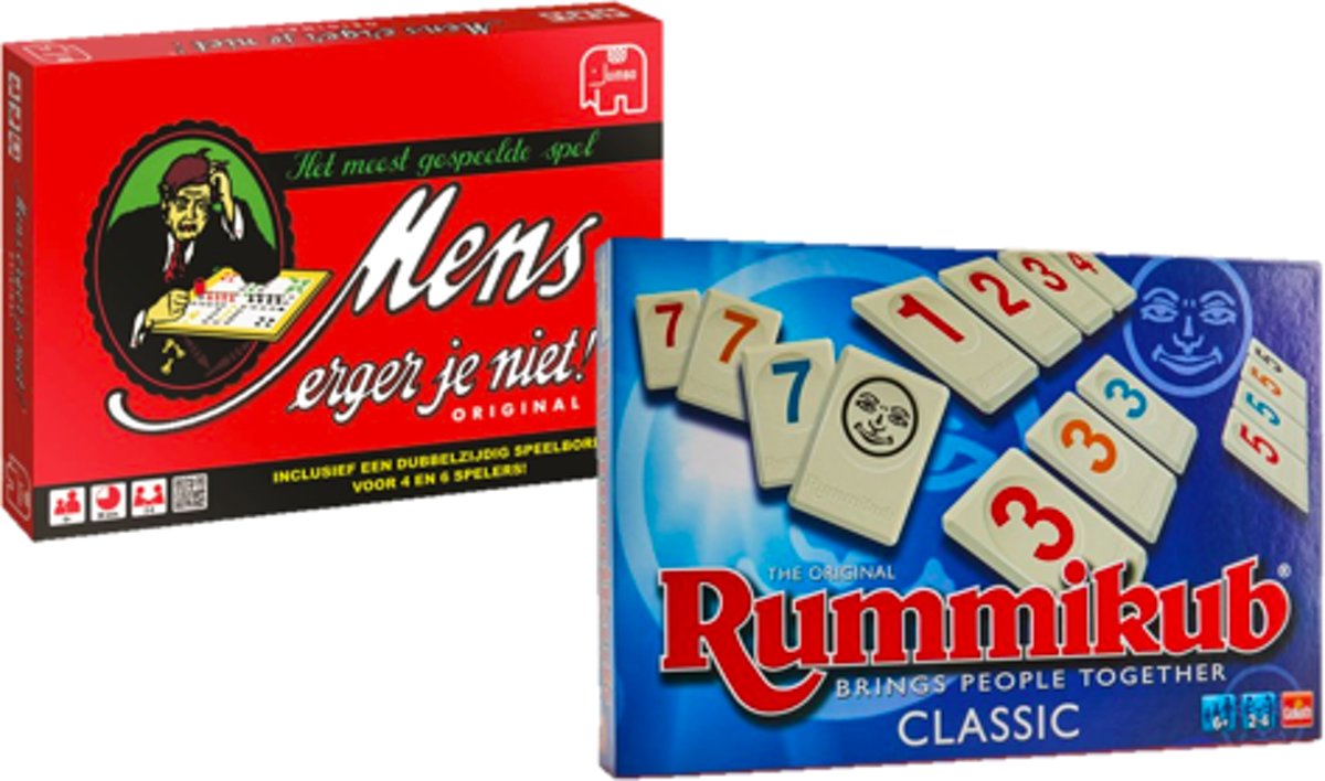 Spelvoordeelset Rummikub Original & Mens Erger Je Niet