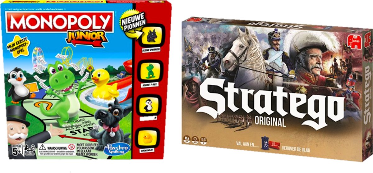 Spelvoordeelset Stratego Original - Bordspel & Monopoly Junior - Bordspel