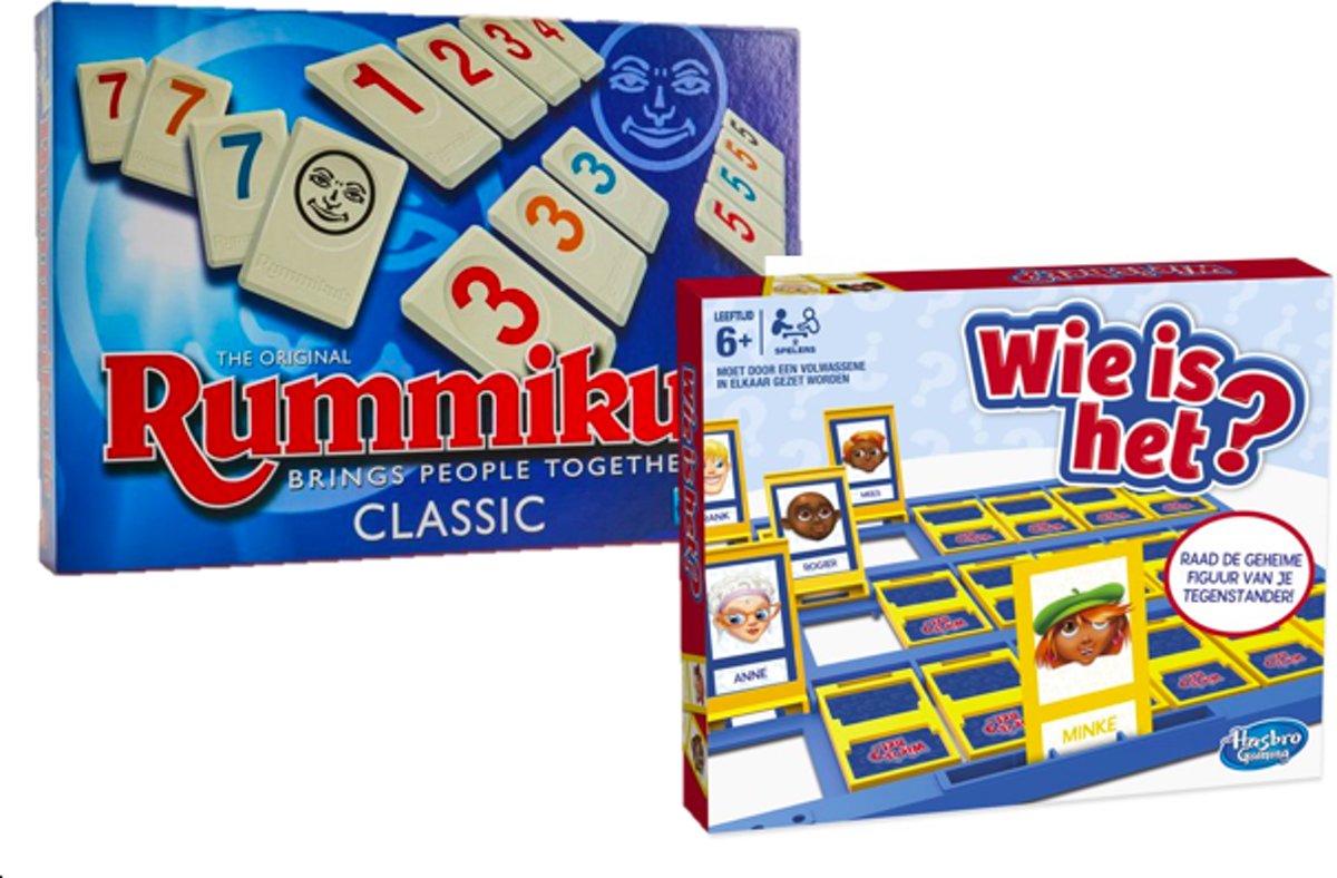 Spelvoordeelset Wie Is Het? - Kinderspel & Rummikub Original - Gezelschapsspel