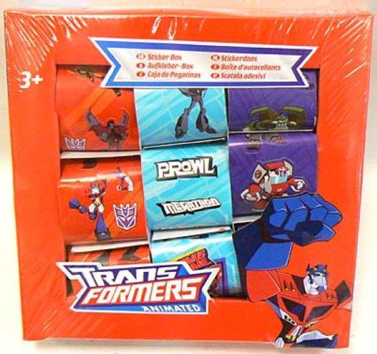 Transformers sticker box