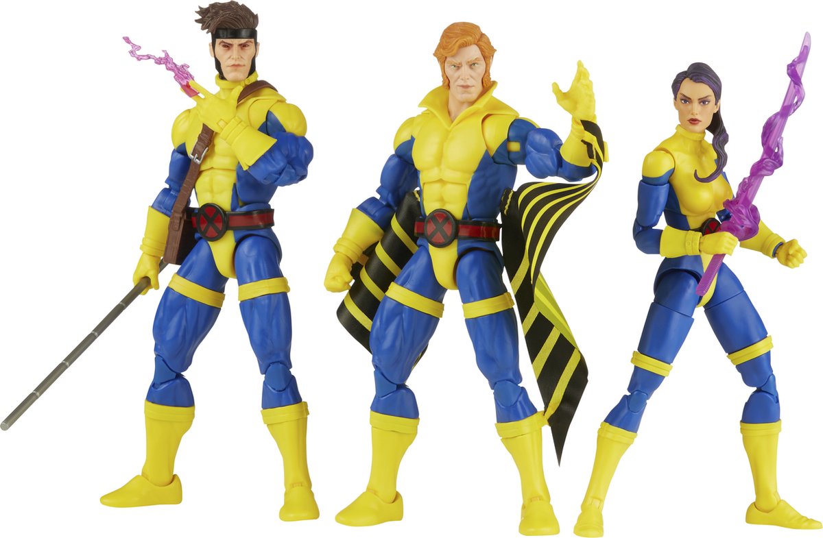 X-Men 60th Anniversary Marvel Legends Action Figure 3-Pack Gambit, Marvels Banshee, Psylocke 15 cm