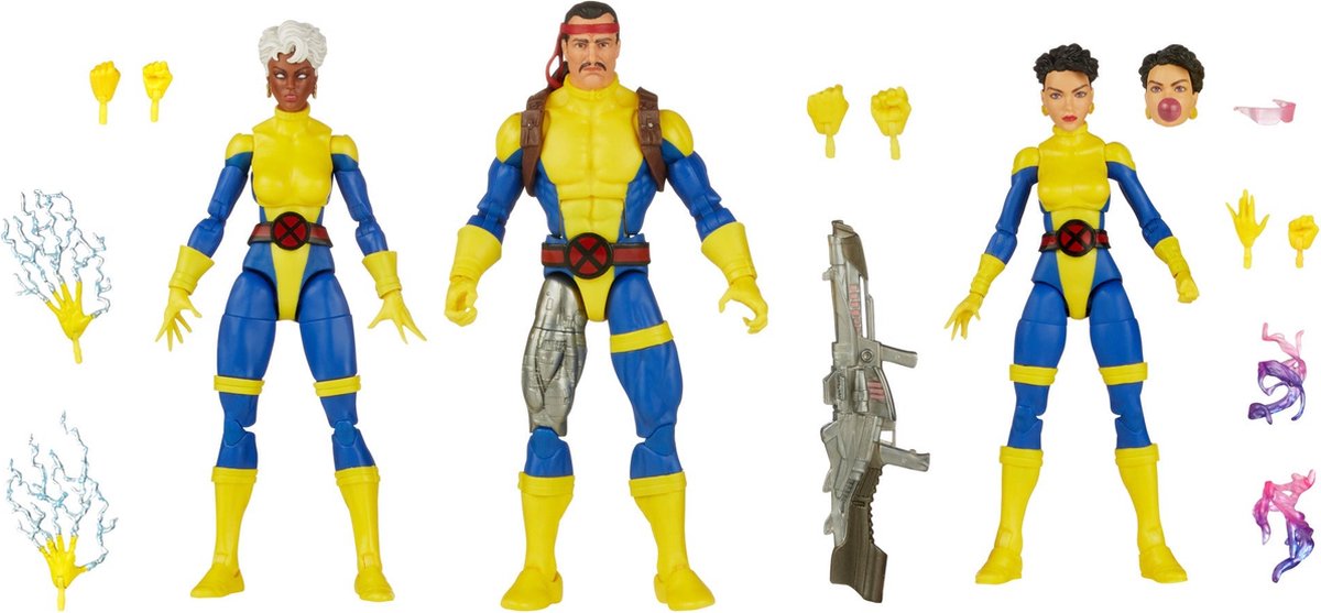 X-Men 60th Anniversary Marvel Legends Action Figure 3-Pack Storm, Marvels Forge, Jubilee 15 cm