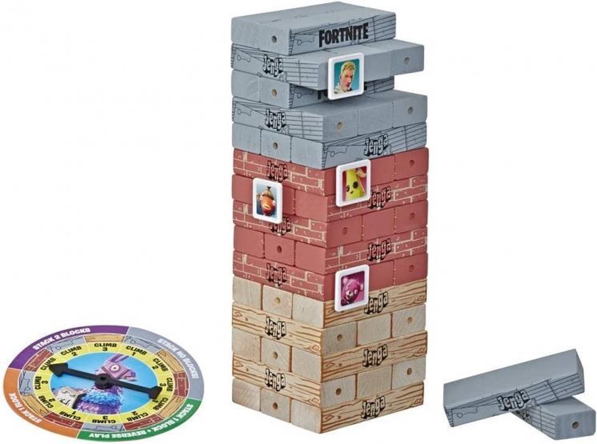 behendigheidsspel Fortnite Jenga 11,5 x 8 cm multicolor