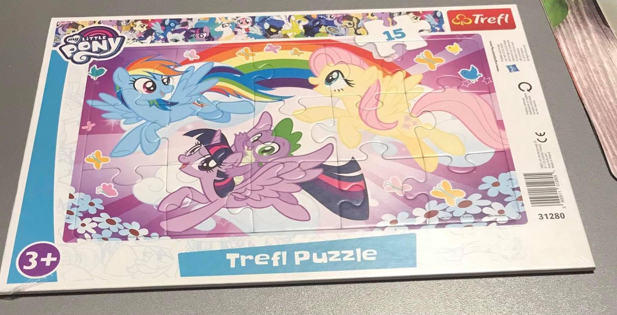 my little pony raampuzzel 23 x 33 cm   ( 15 delig)