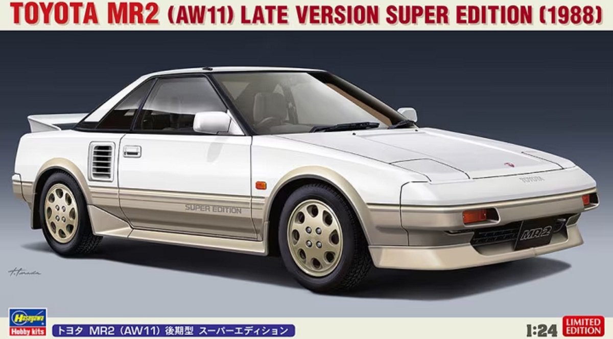 1:24 Hasegawa 20604 Toyota MR2 (AW11) Late Version Super Edition 1988 Plastic kit