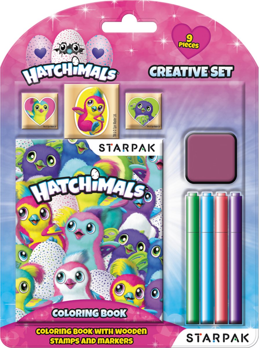 Hatchimals kleurset doeboek  - 9 delig