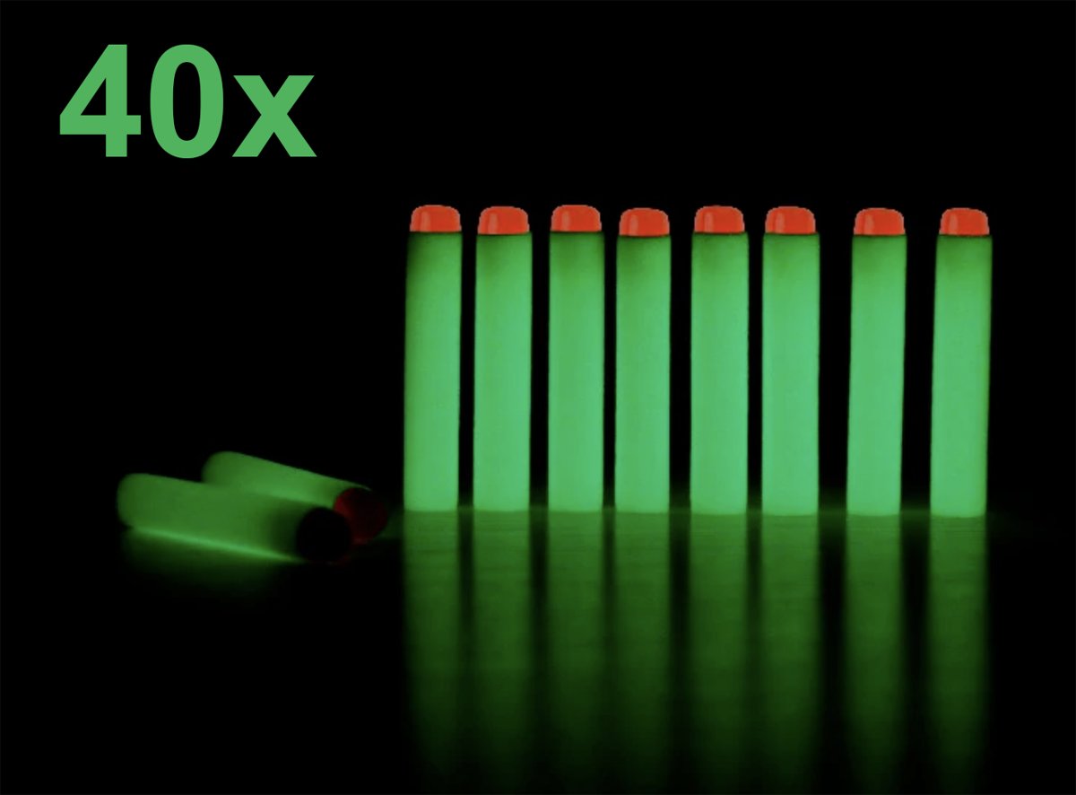 40x Fluoriserende glow in the dark Kogels voor Nerf series Blasters Nerf bullets /  