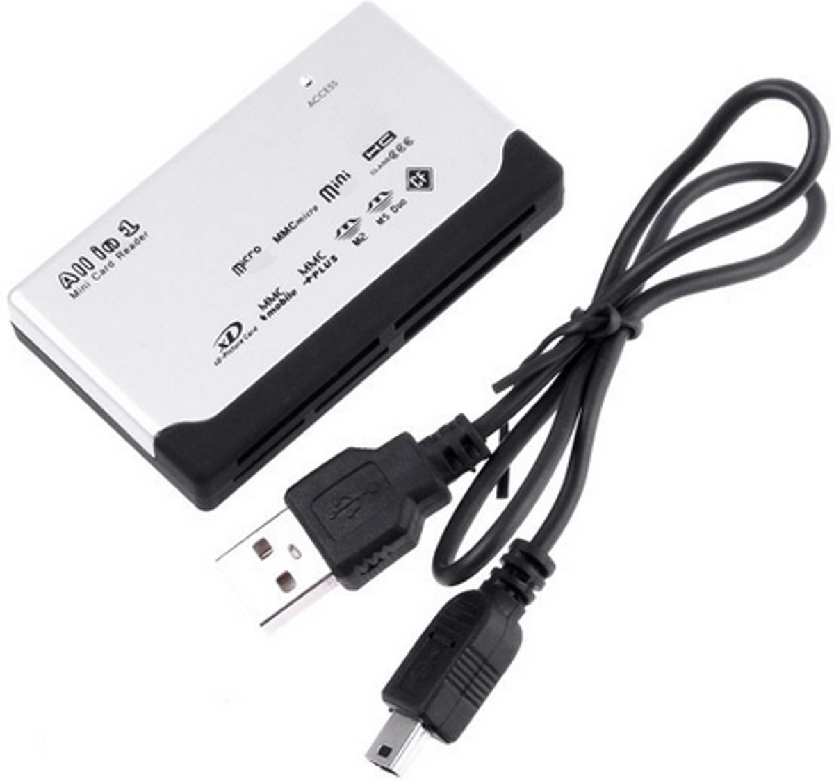 SD-card reader Multikaartlezer (geheugenkaart / xd / mmc / ms / cf / sdhc) inclusief 2.0 USB kabel /  