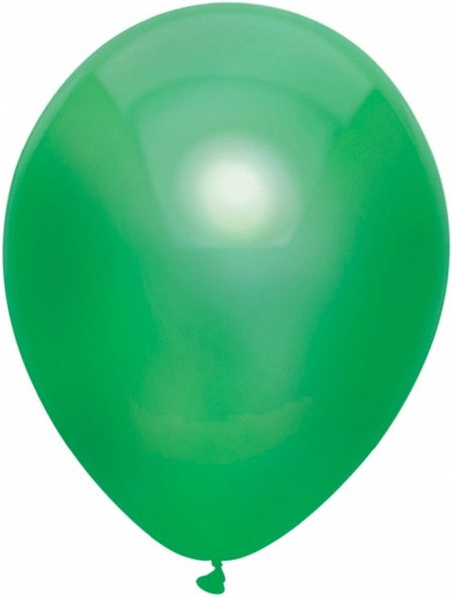 Ballonnen Metallic Donkergroen 10 stuks