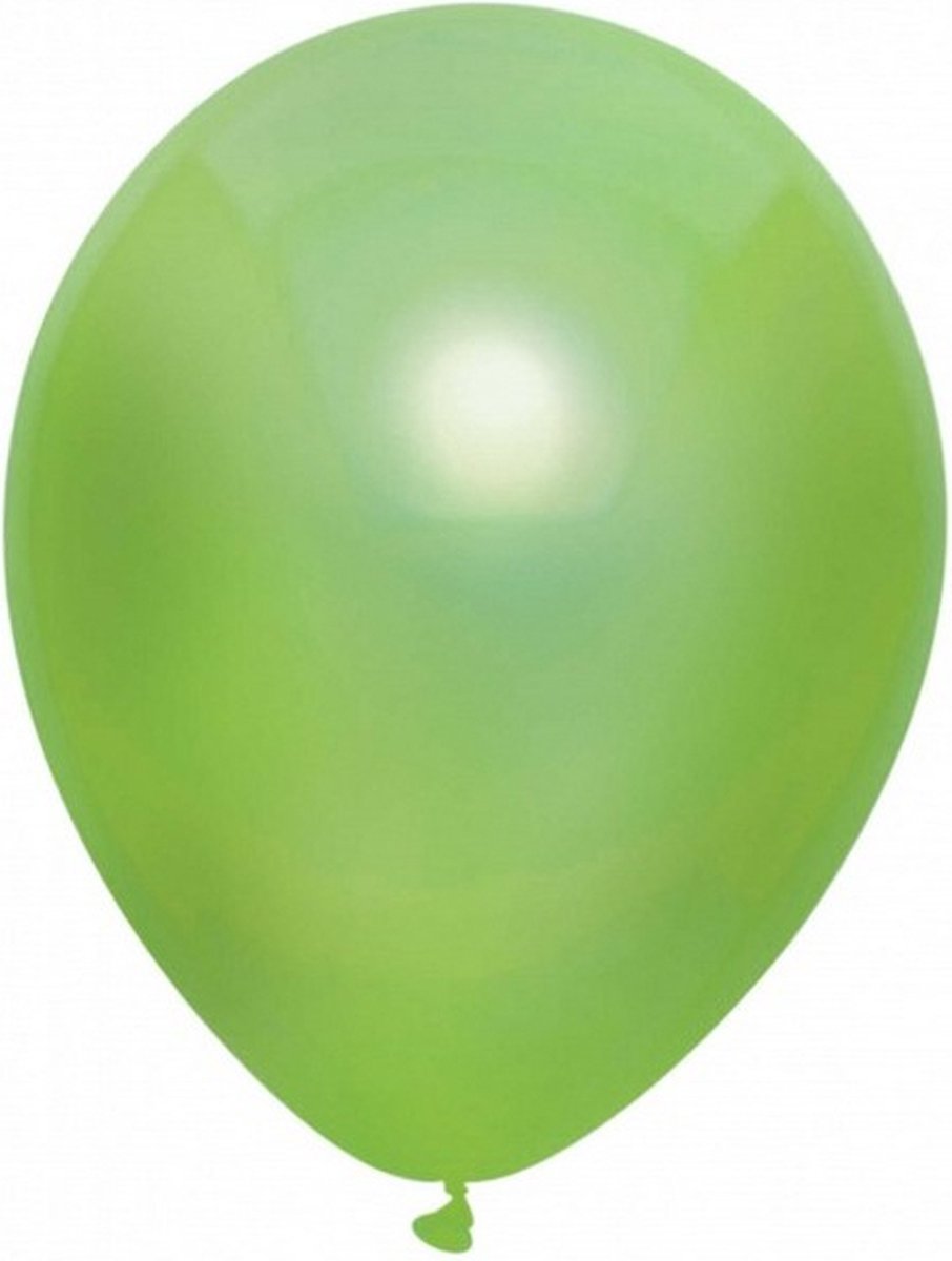 Ballonnen Metallic Lichtgroen 10 stuks