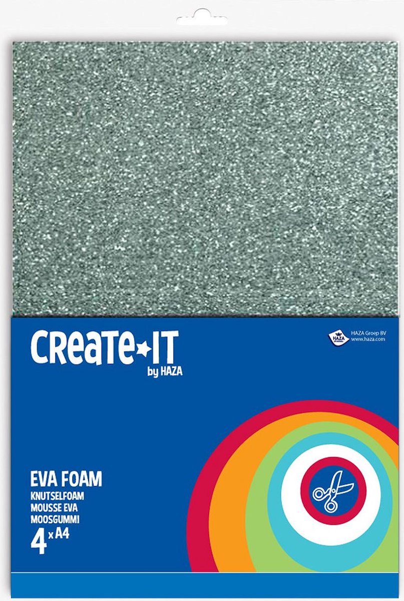 Create-It Foam glitter 4 vel A4